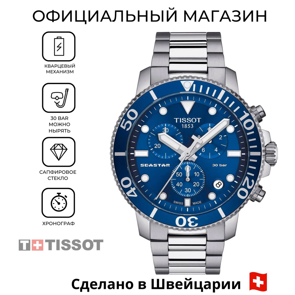 Мужские швейцарские часы-хронограф Tissot T120.417.11.041.00 (T1204171104100)  #1