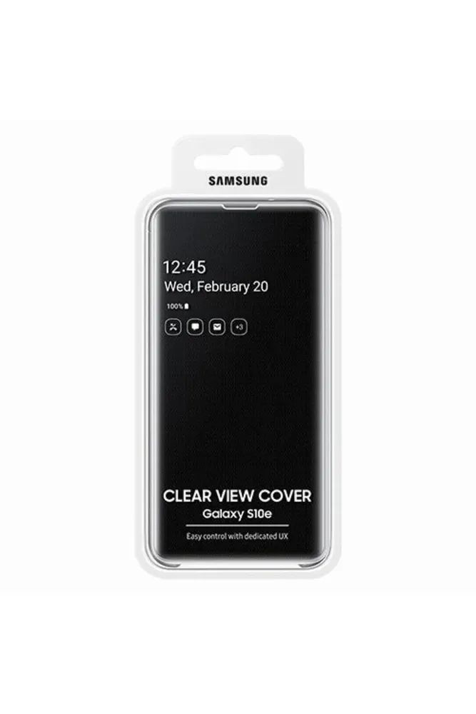 Оригинальный защитный чехол Clear View Cover для Samsung Galaxy S10e черный EF-ZG970CBEGWW  #1