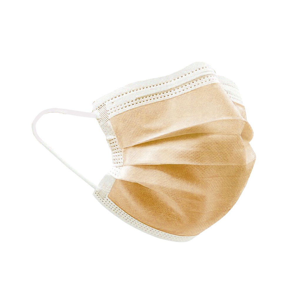 Маска медицинская 3-х слойная, одноразовая Медицина 3-layer medical mask, 50 шт, оранжевая  #1