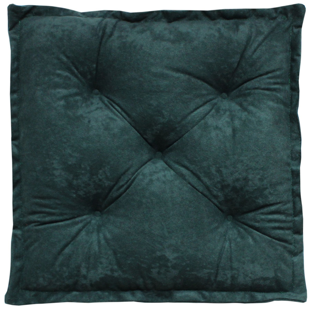 Подушка для сиденья МАТЕХ 2D VELOURS 45х45 см. Цвет темно-зеленый, арт. 64-824.  #1