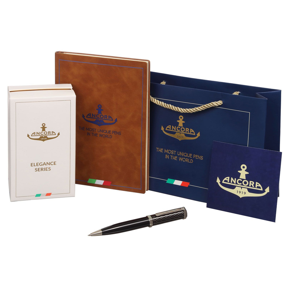 Лимитированная ручка Ancora 1919 Italia "Gentleman" подарочный набор с ежедневником А5 и фирменным пакетом, #1