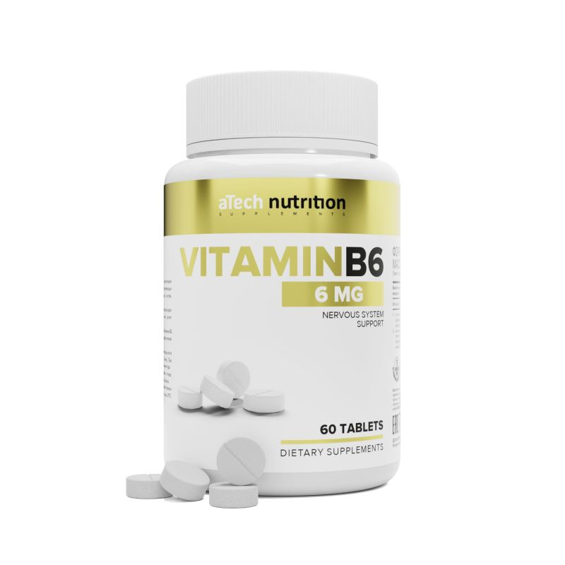 Витамины aTech Nutrition Vitamin B6, 60 таблеток #1