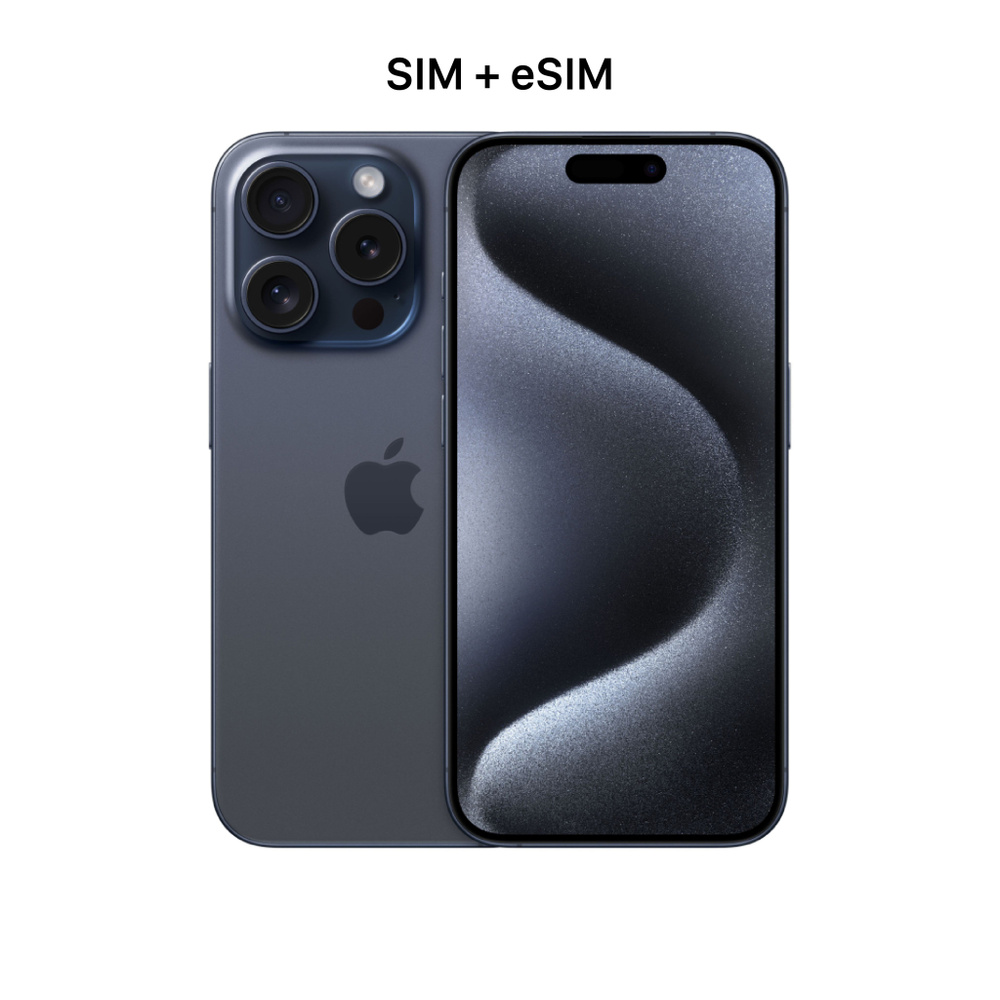 Apple Смартфон iPhone 15 Pro (eSIM+Sim) 8/256 ГБ, темно-синий #1