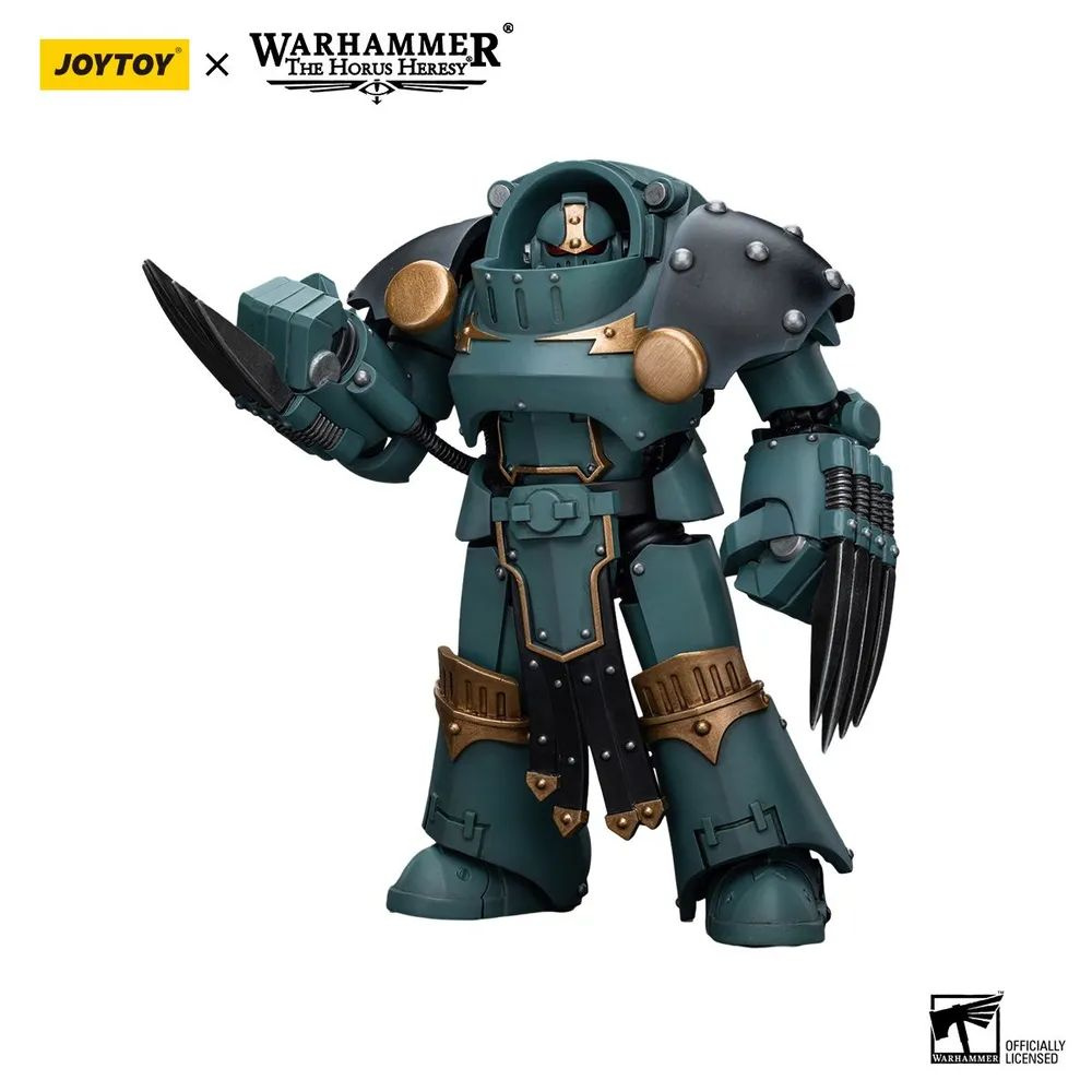 Фигурка JOYTOY Warhammer 40k 1:18 30K Sons Of Horus Tartaros Terminator Squad Terminator With Lightning #1