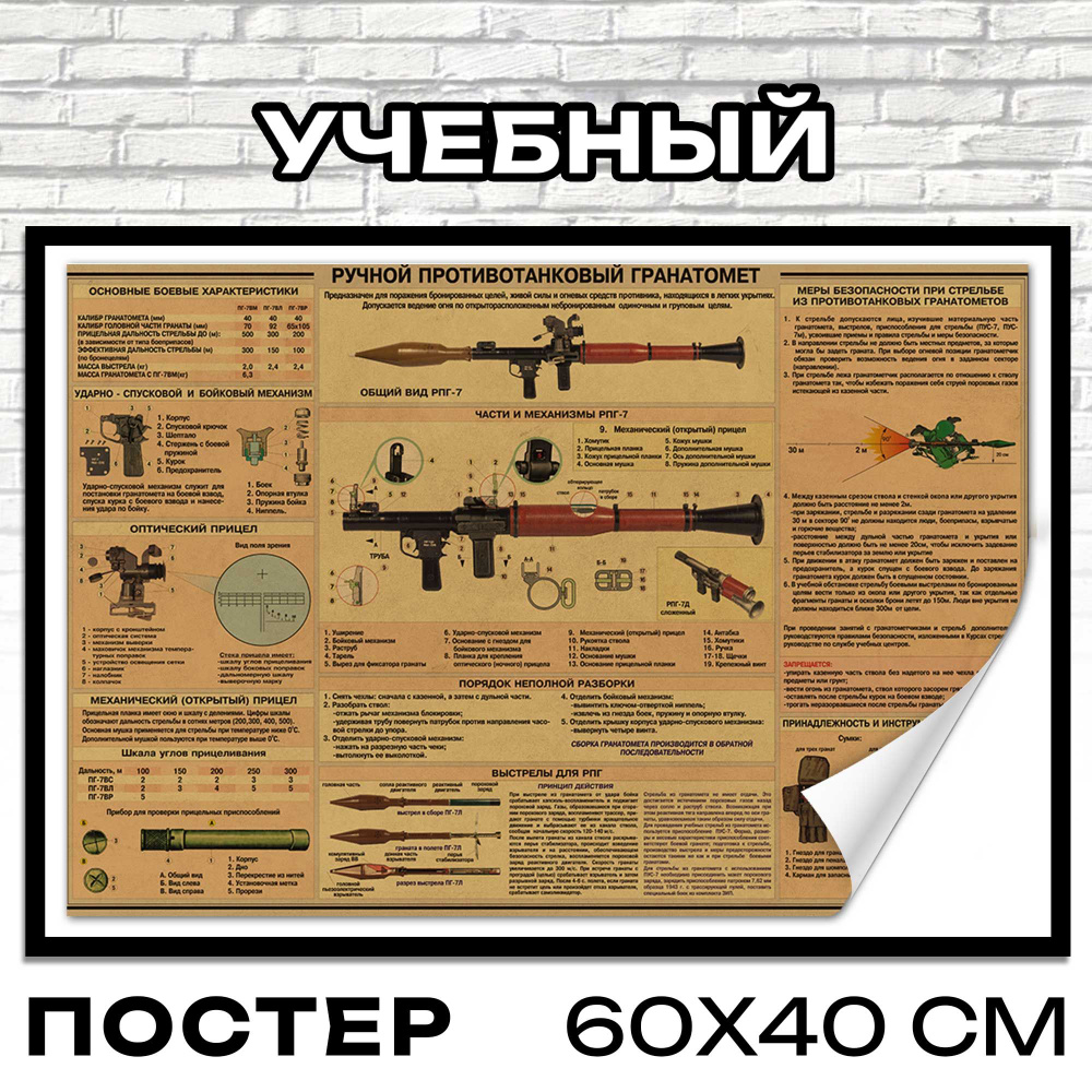 Постеры на стену Оружие 40x60 см постер плакат армия #1