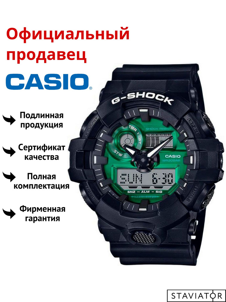 Японские мужские наручные часы Casio G-Shock GA-700MG-1A #1