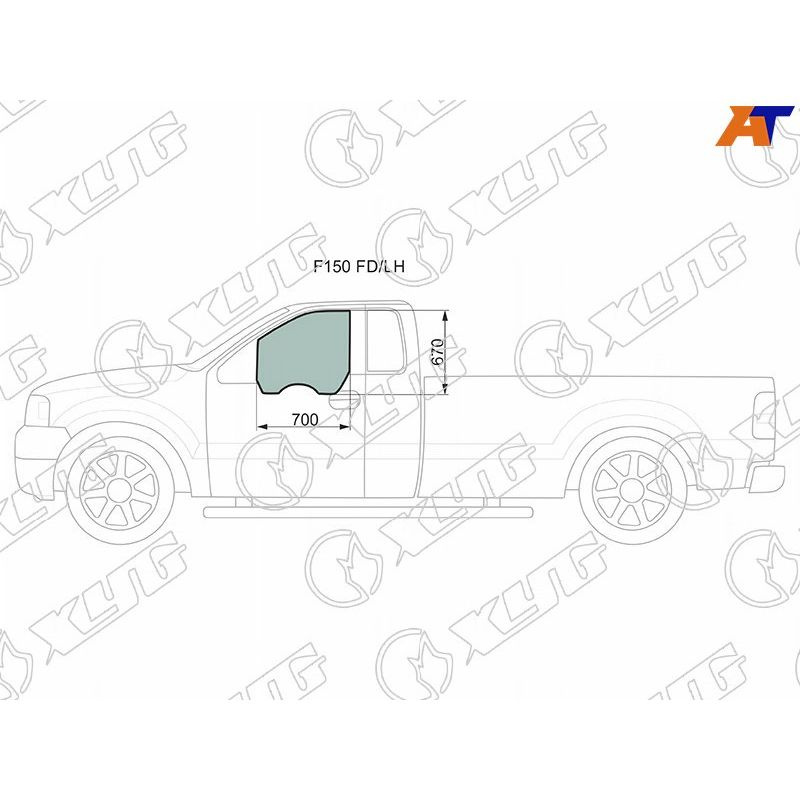 Стекло двери передней левой для Форд Ф150 2004-2008, Ford F150 стекло двери передней левой XYG F150 FD/LH #1