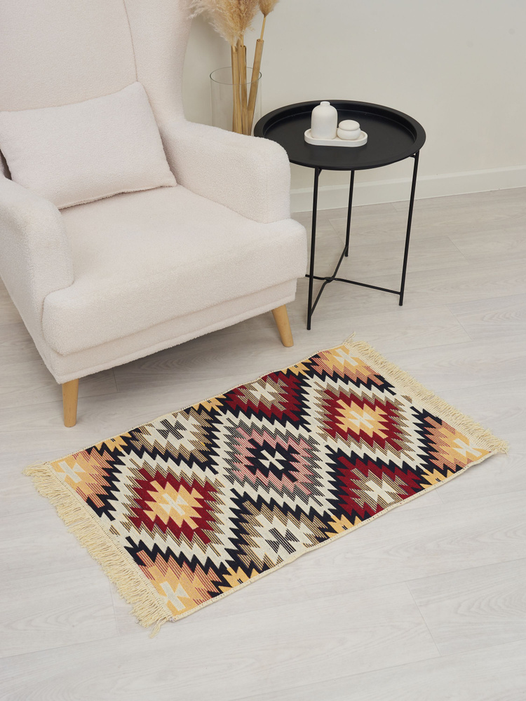 Коврик из хлопка KILIM GOLD 80х150 бежевый, Турция #1