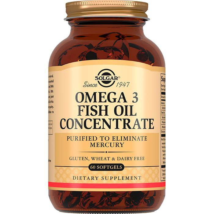 Solgar, Omega 3 Fish Oil Concentrate "Концентрат рыбьего жира Омега-3", 60 капсул  #1