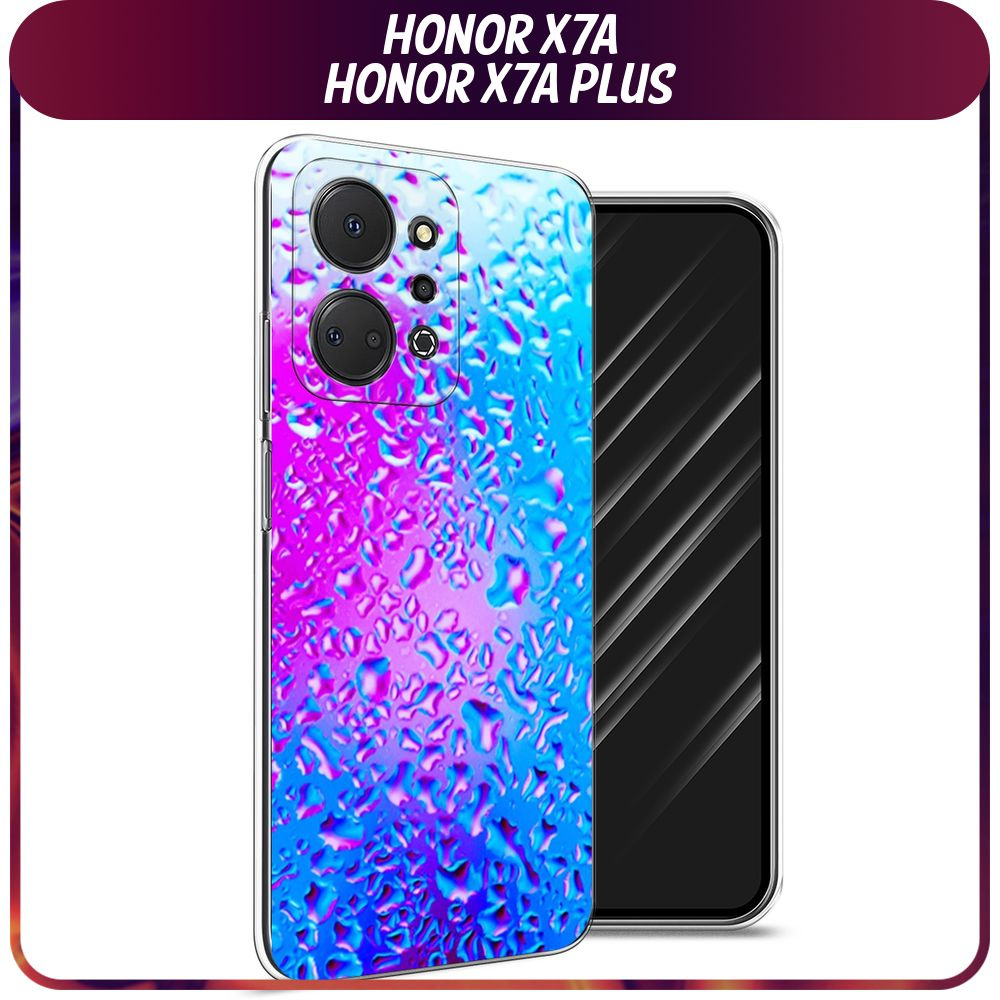 Силиконовый чехол на Honor X7A/X7A Plus / Хонор Х7А/Х7А Плюс "Капли на стекле"  #1