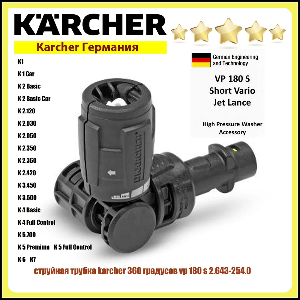 струйная трубка karcher 360 градусов vp 180 s 2.643-254.0 #1