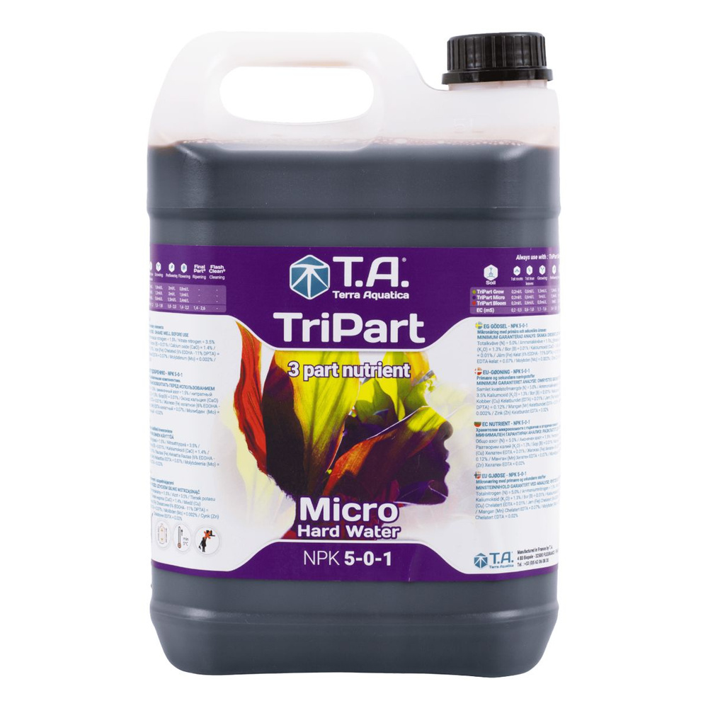 Удобрение для жесткой воды / TriPart Micro HW, 5 л / Terra Aquatica #1