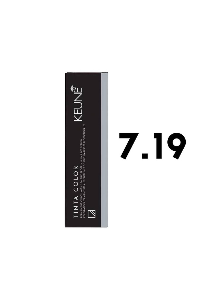 Keune Tinta Color 7.19 - Стойкая краска для волос средний матовый блондин 60 мл  #1