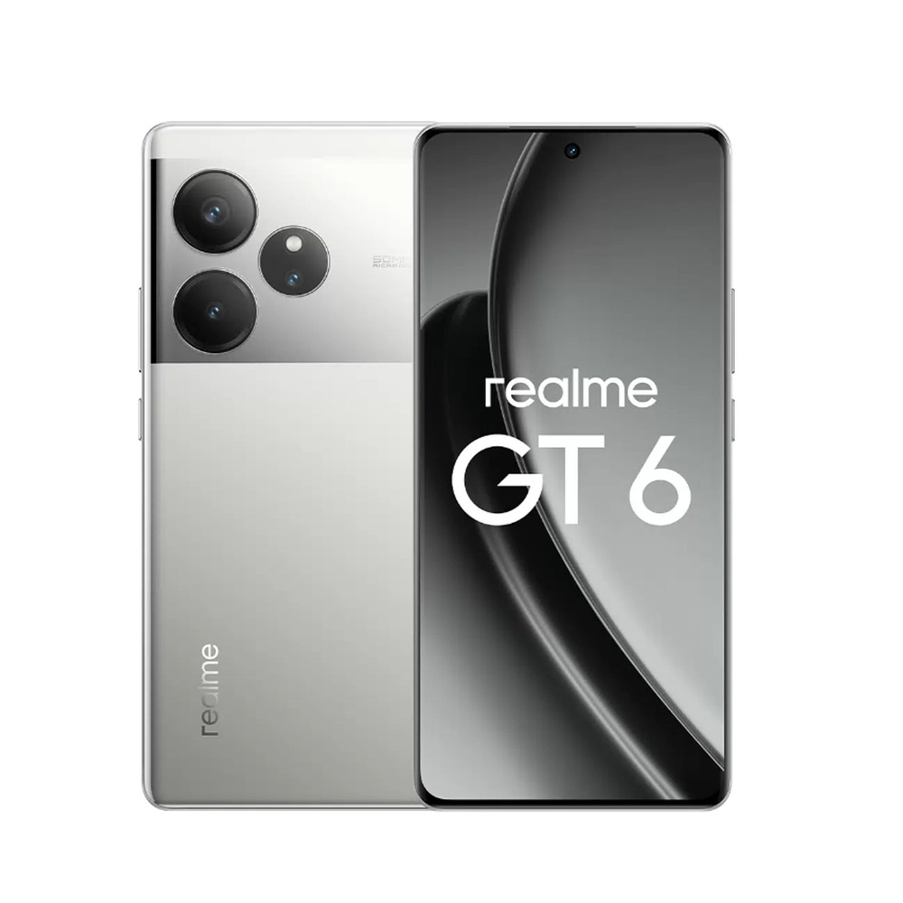 realme Смартфон GT 6T 12/256 ГБ, серебристый #1