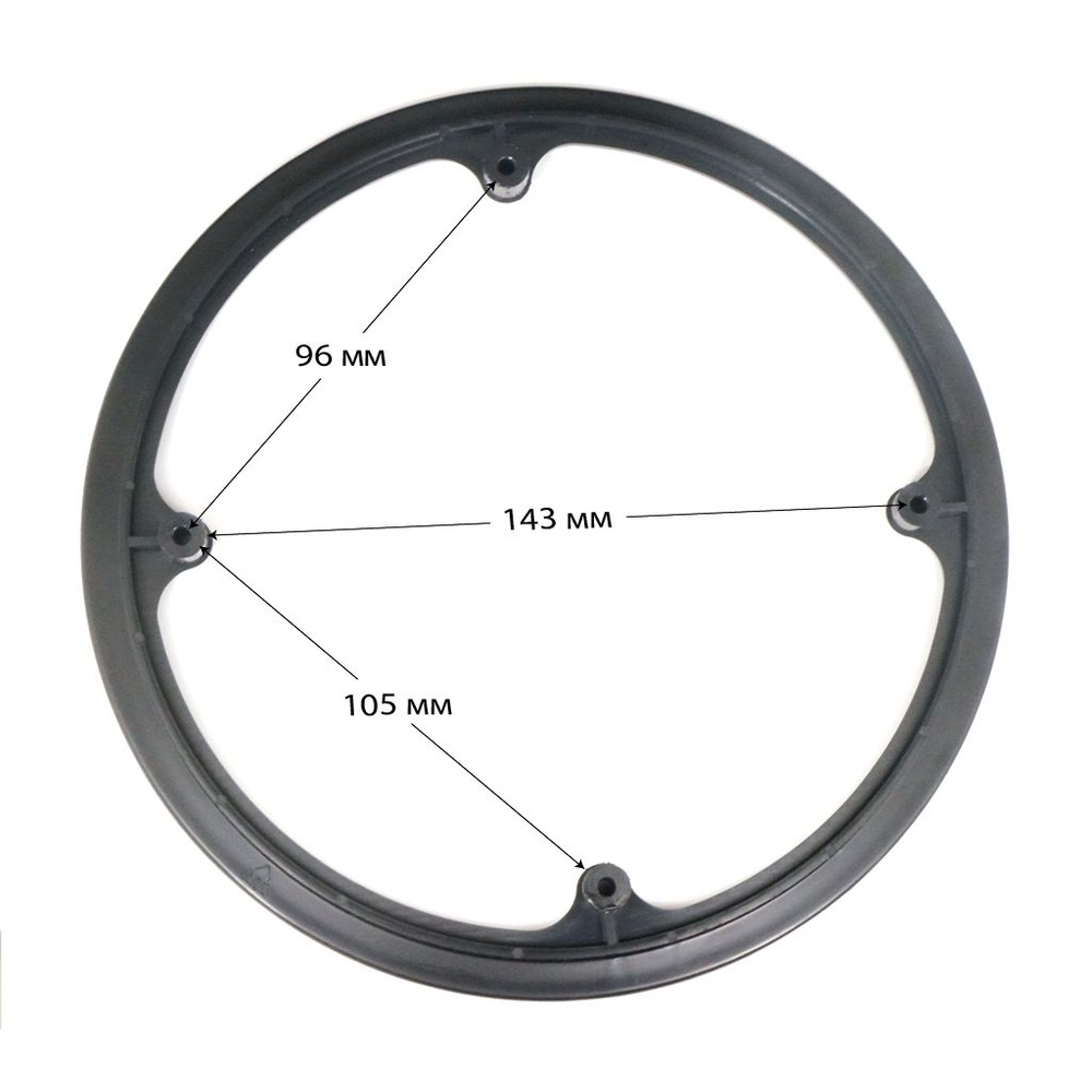 Защита звездочки шатуна велосипеда пластиковая 24/34/42 (4 отверстия) с крепежом  #1