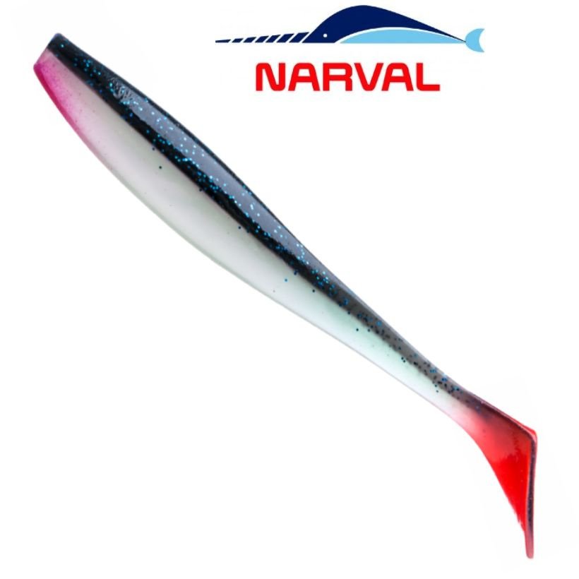 Приманка силиконовая Narval Choppy Tail 23cm цв. #021 Grimy / Виброхвост для джига на судака, щуку / #1