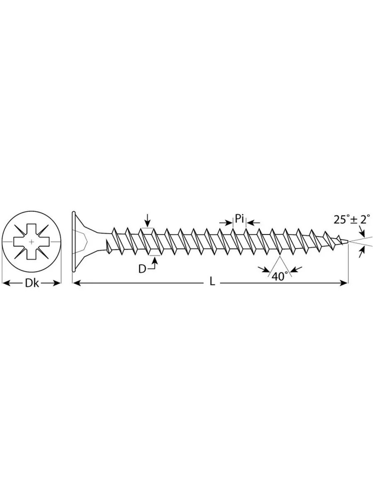 Шурупы для дерева, PZ, 5,0x50мм, 170штук 4-300391-50-050 #1