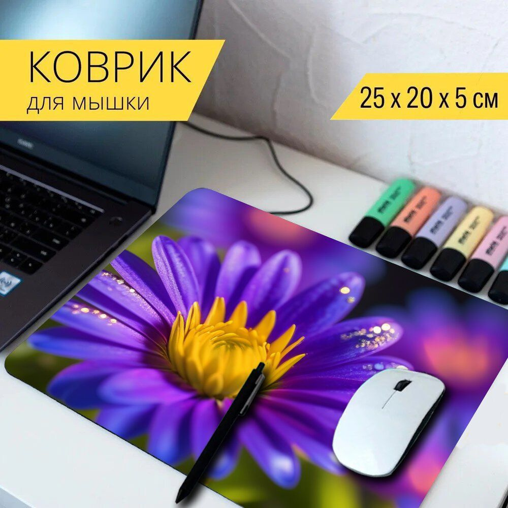 LotsPrints Коврик для мыши poc-PLACES-FLOWER-1368, разноцветный #1