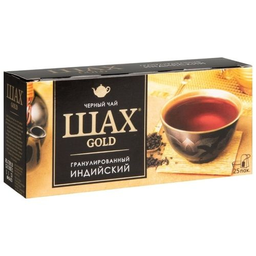 Чай в пакетиках черный индийский ШАХ Gold 25 шт. в упаковке купить на ...