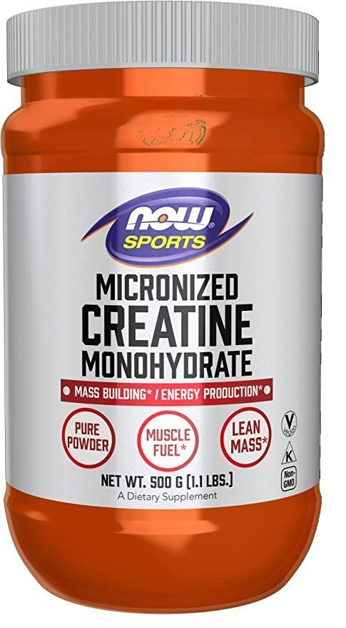 NOW Sports Creatine Monohydrate Micronized 500 г в порошке. Набор массы. Лучше смешивается и быстрее #1