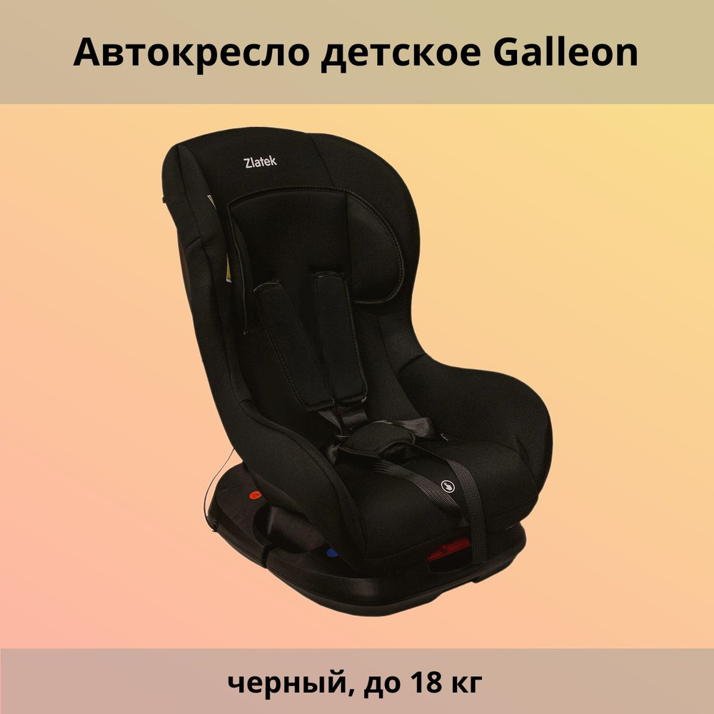 Автокресло детское Galleon черный, до 18 кг #1