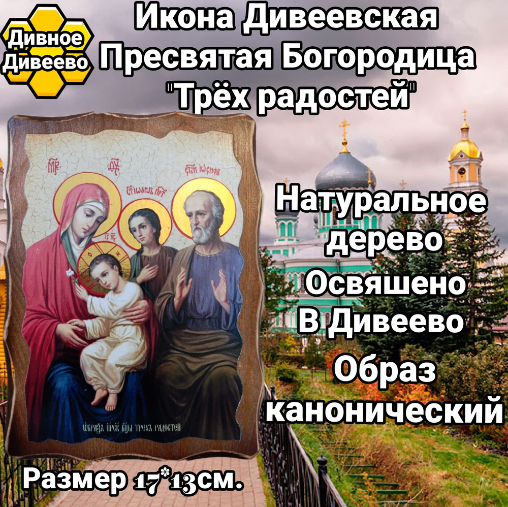 икона Дивеевская Пресвятая Богородица Трёх Радостей #1