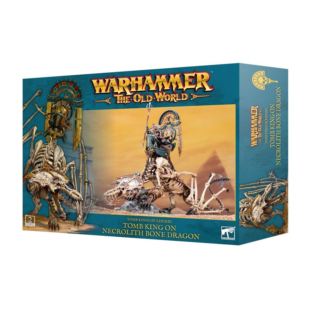 Миниатюры Warhammer The Old World: Tomb Kings of Khemri - Tomb King on Necrolith Bone Dragon  #1