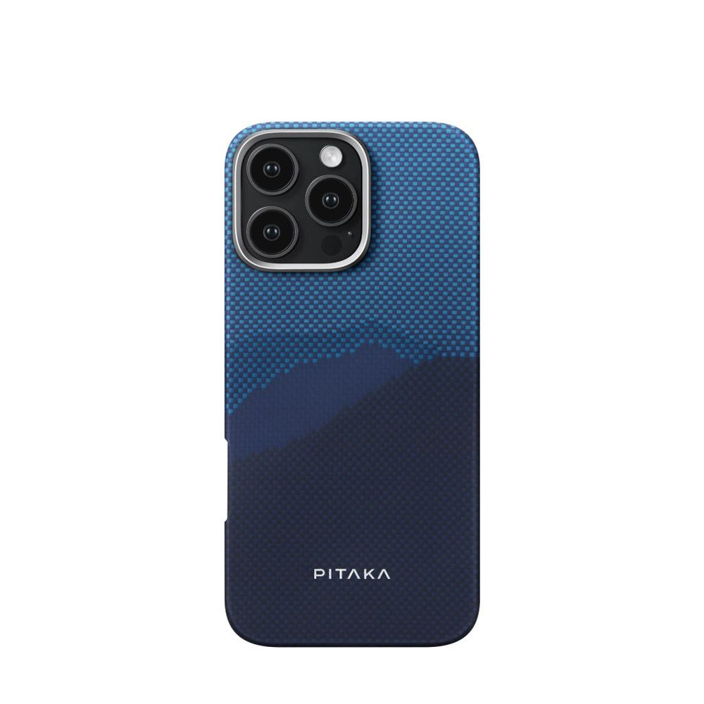 Стильный ультратонкий чехол Pitaka Tactile Woven Case для iPhone 16 Pro Max, принт за горизонт (Over #1