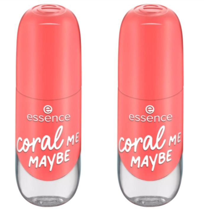 Essence Лак для ногтей Gel Nail Colour, тон 52 Coral Me Maybe, 8 мл, 2 шт #1