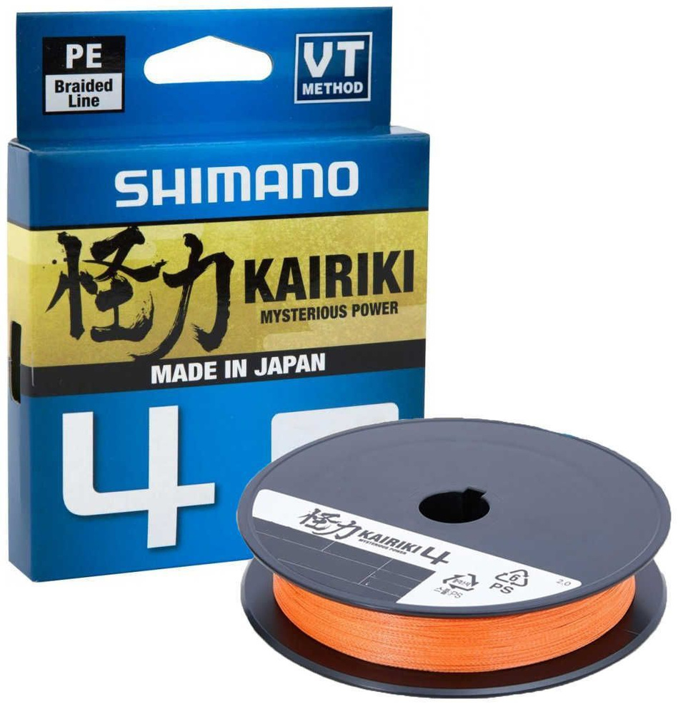 SHIMANO Kairiki 4 150m 0.19mm 11.6kg Orange шнур плетеный #1