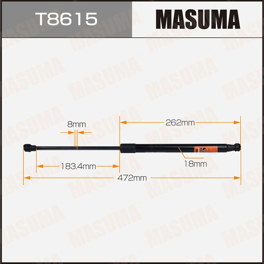 Амортизатор крышки багажника L 472 мм Masuma #1