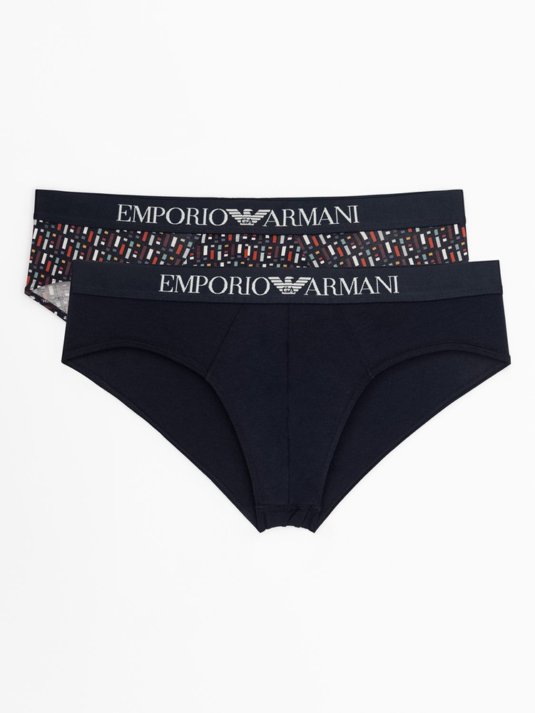 Комплект трусов брифы Emporio Armani Classic Pattern Mix, 2 шт #1