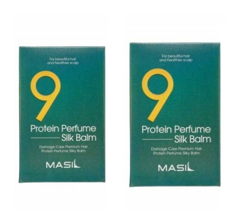 MASIL Несмываемый протеиновый бальзам для поврежденных волос 9 Protein Perfume Silk Balm, 180 мл, 2 шт #1