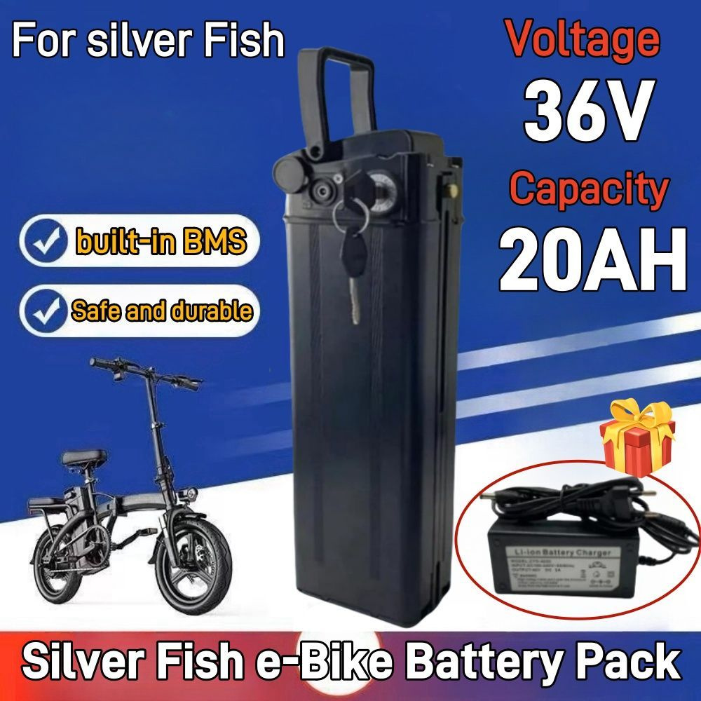 Ударопрочный литий-ионный аккумулятор Silver Fish 36V 10Ah 15Ah 20Ah для 350w 500W 750W Bottom Hey bike #1