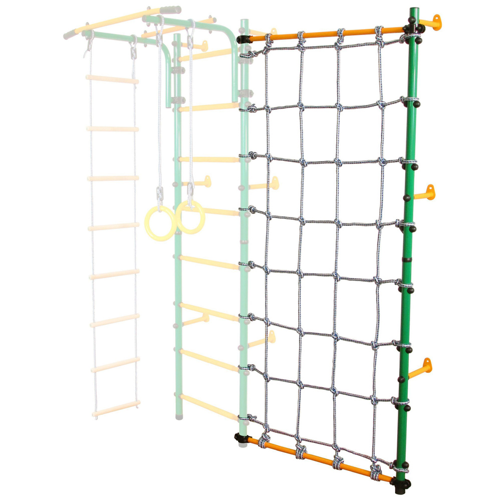 Стойка-сетка Юный Атлет "Пристенная" зелёный #1