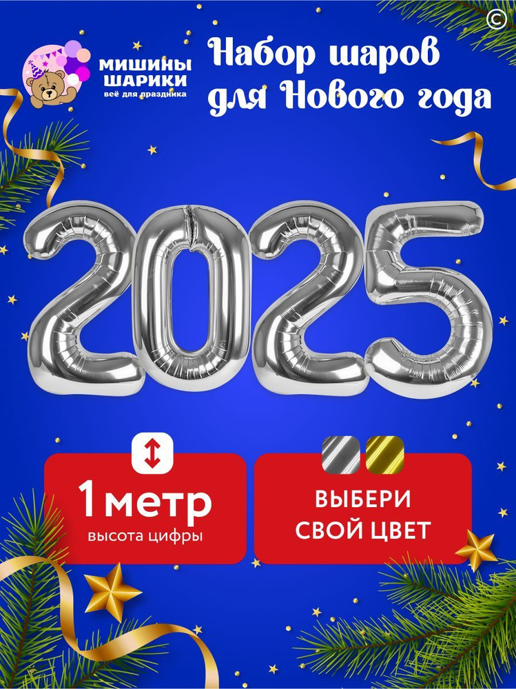 Шары воздушные цифры 2025 #1