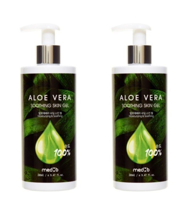 MedB Успокаивающий гель для тела Aloe Vera Soothing Skin Gel, с алоэ вера, 280 мл, 2 шт  #1