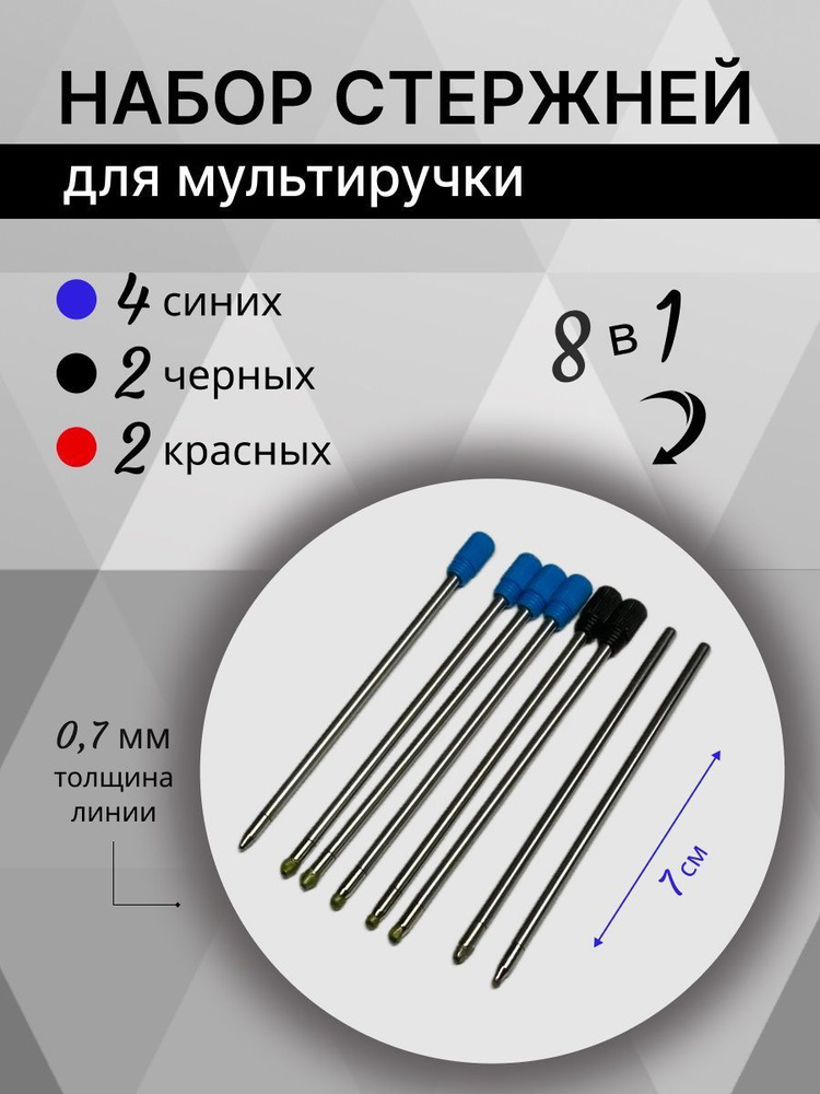 Сменные дополнительные стержни для шариковой мультиручки  #1