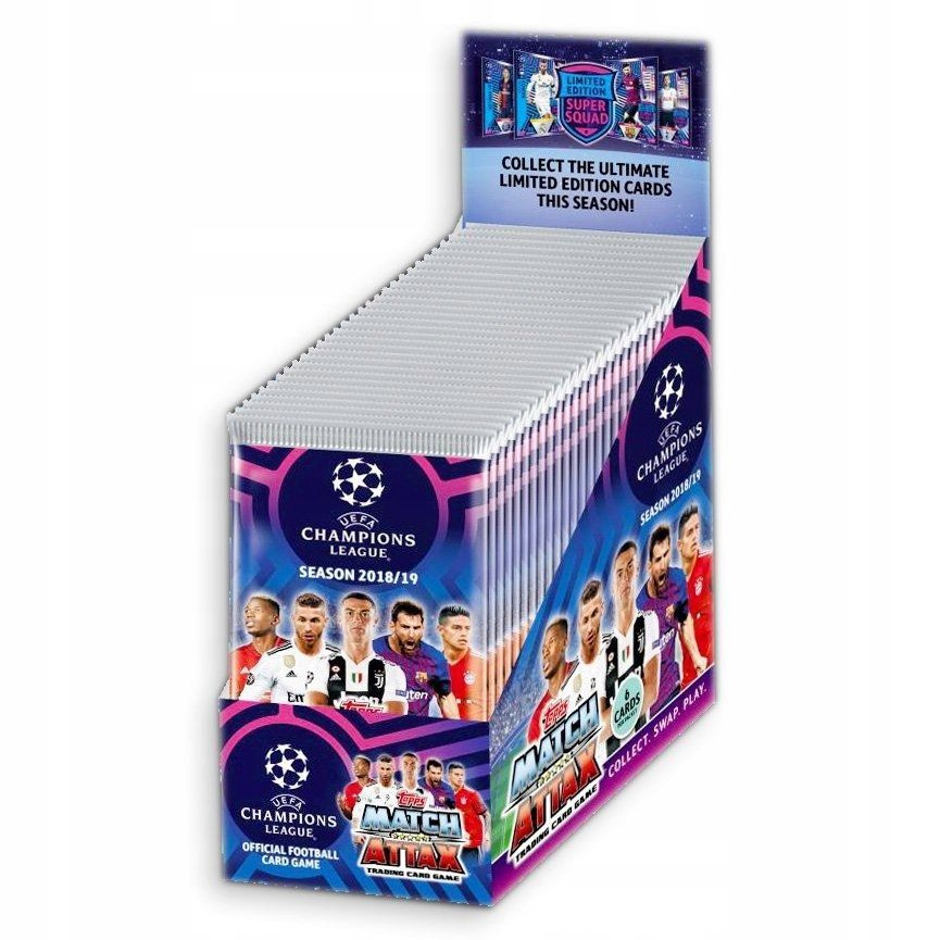 Topps Match attax лига чемпионов 2018-2019, блок на 30 пакетиков по 6 карт  #1