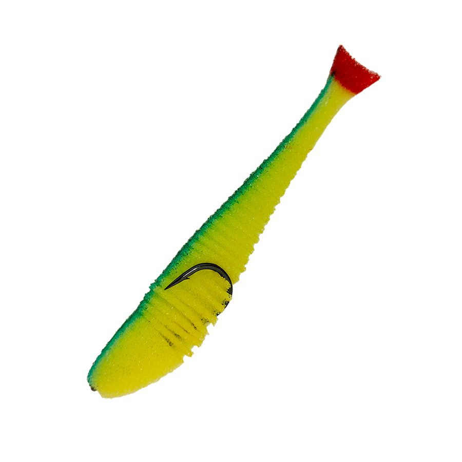 Поролоновая рыбка LeX Air Classic Fish YGB (желтое тело/зеленая спина) - упаковка 5 шт., размер 100 мм. #1