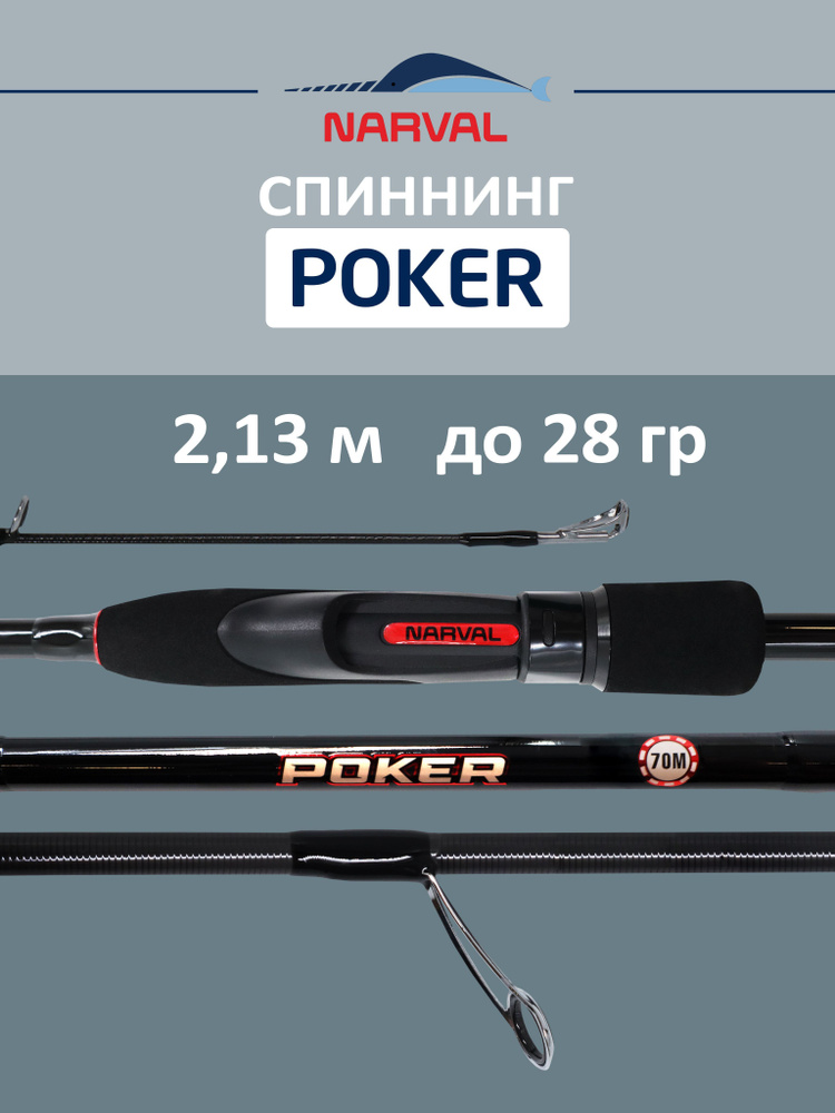 Спиннинг NARVAL FISHING Poker 702M до 28 гр 2,13 м для рыбалки #1