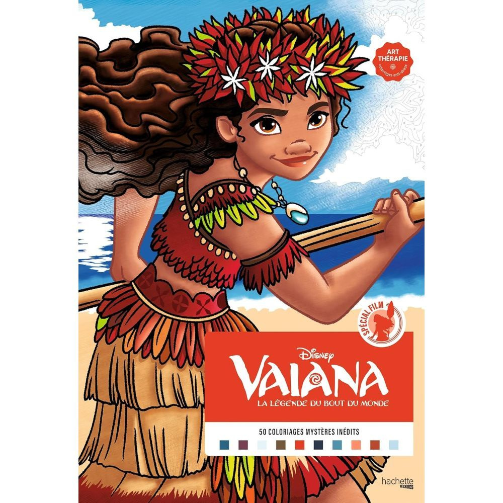 Раскраска по номерам для детей и взрослых Hachette coloriages Disney Moana  #1