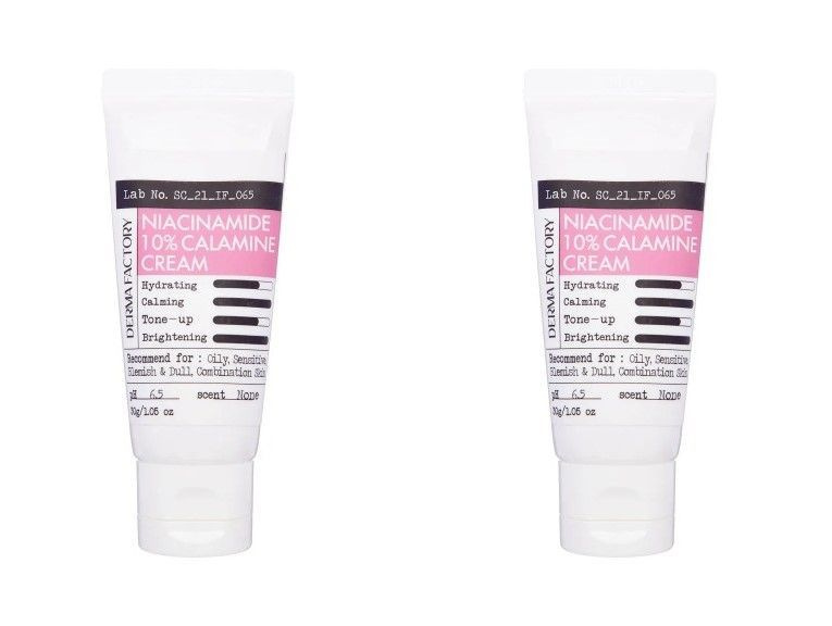 Derma Factory Крем для лица Niacinamide 10% Calamine Cream, с ниацинамидом и каламином, 30 мл, 2 шт  #1