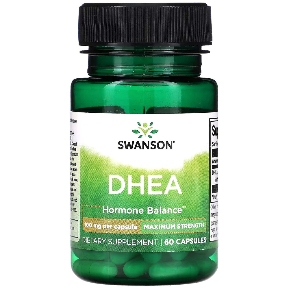 DHEA Maximum Strength 100 mg 60 caps Swanson США / ДГЭА 100 мг Максимальная сила 60 капсул / Дегидроэпиандростерон #1