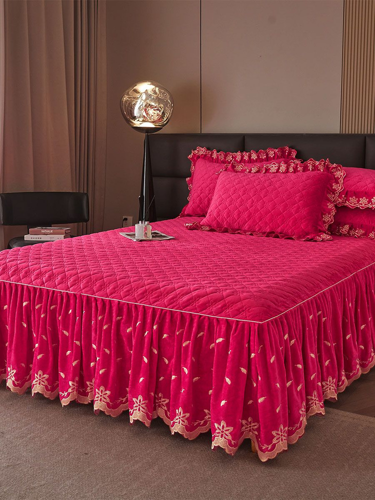 AiWinsure Покрывало с наволочками Velvet bedspreads, Вельбоа с размерами: 220 x 200 см  #1