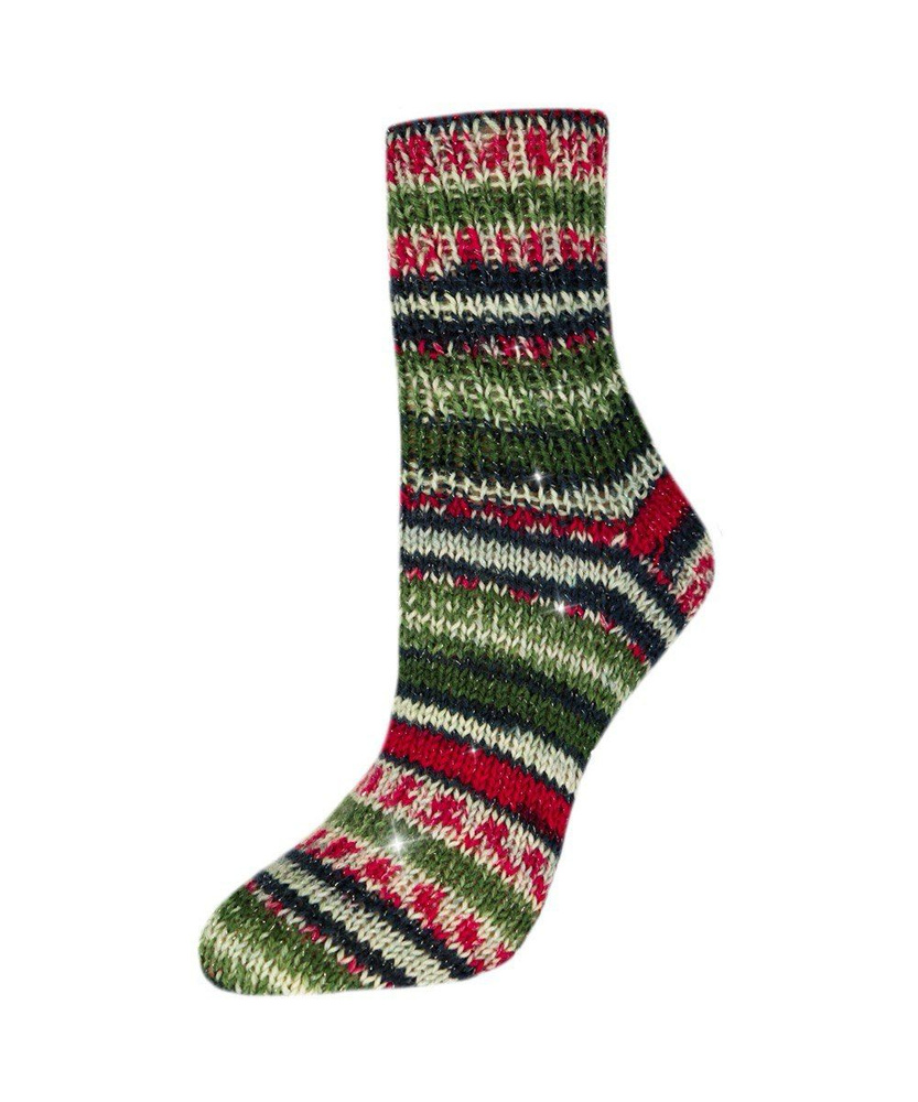 Носочная пряжа Rellana Flotte Socke Christmas 4ply (0224 Metallic/Lurex) 1 моток #1