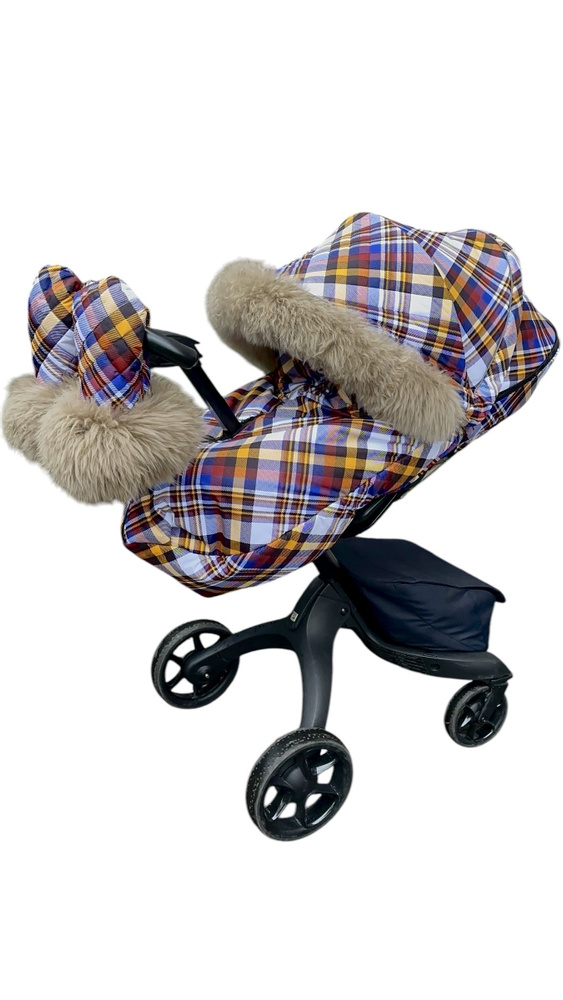 Зимний кит BABYNITTO для колясок Stokke Xplory X, Клетка #1