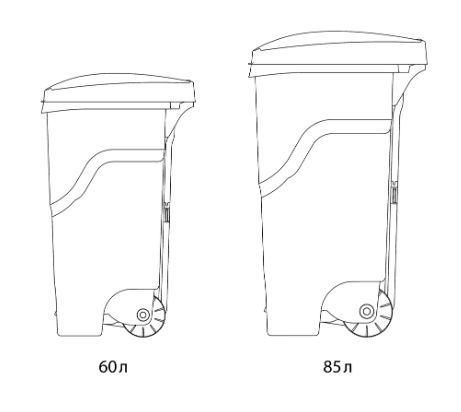 Баки для мусора 60 и 85 литров