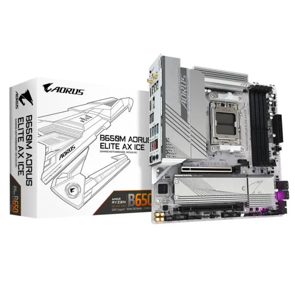 Gigabyte B650M AORUS ELITE AX ICE AM5 DDR5 Материнская плата