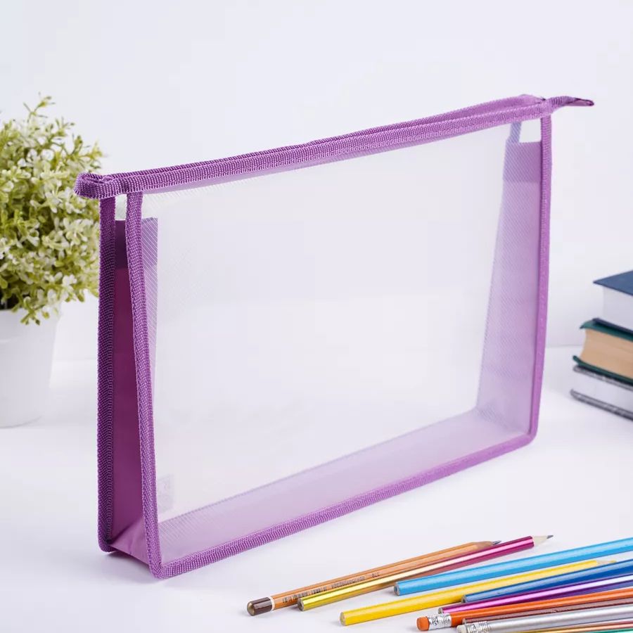 ПапкаА4прозрачнаясиреневая